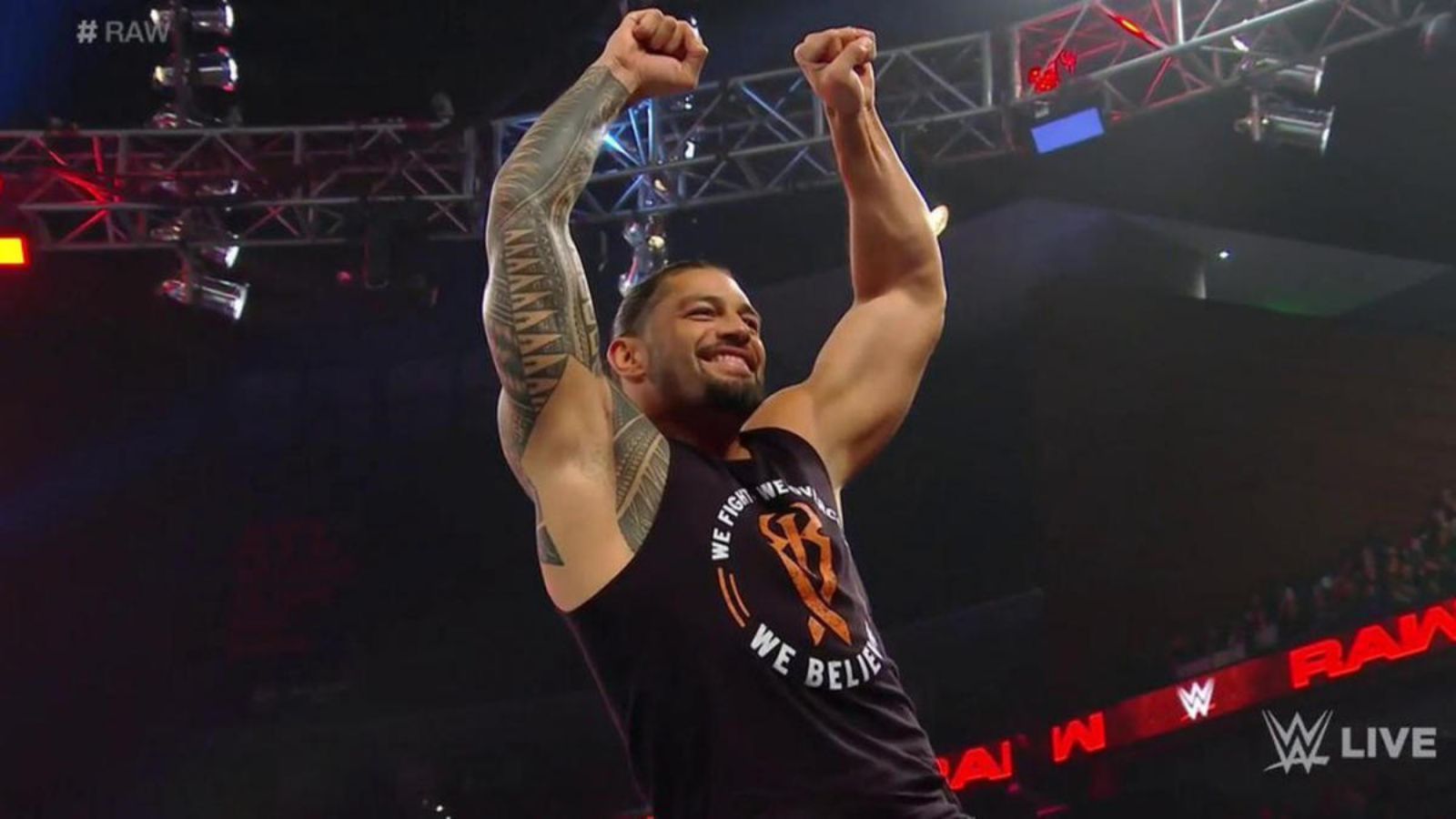 Roman Reigns on WWE RAW in 2019.