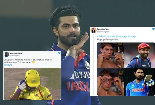 Indian fans reacted with joy at Ravindra Jadeja's superb batting against Sri Lanka in the 2nd T20I