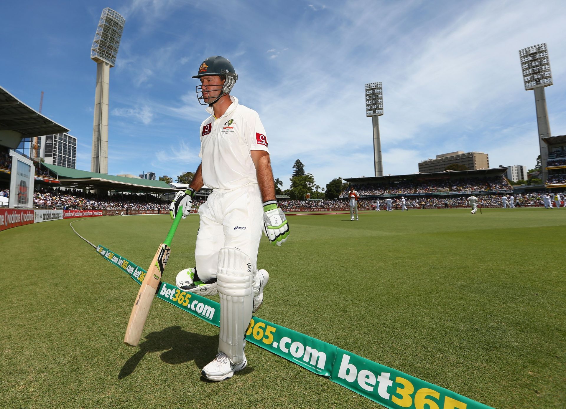 Ricky Ponting during the 2012 Australia v South Africa Test series