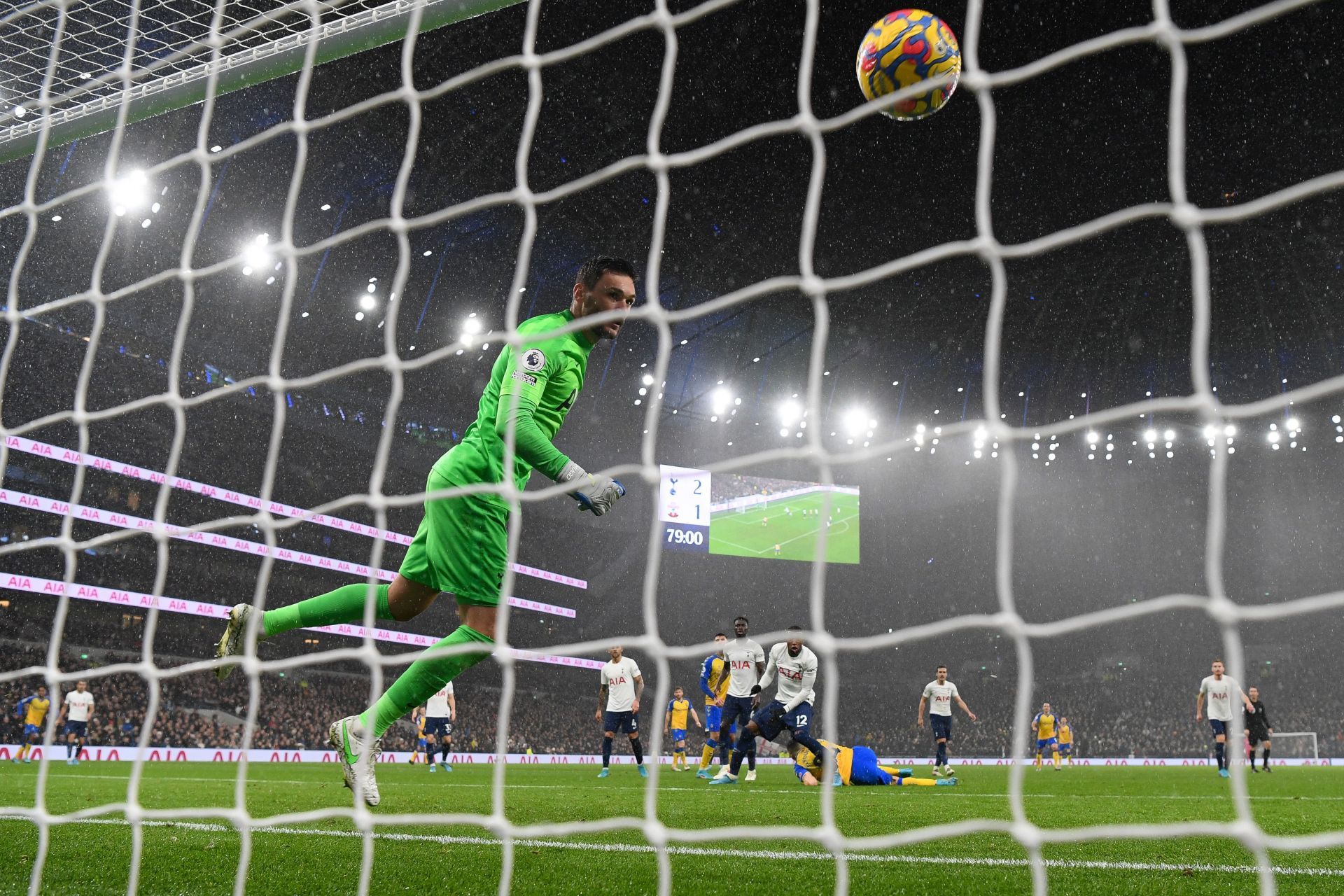 Hugo Lloris in goal for Tottenham Hotspur