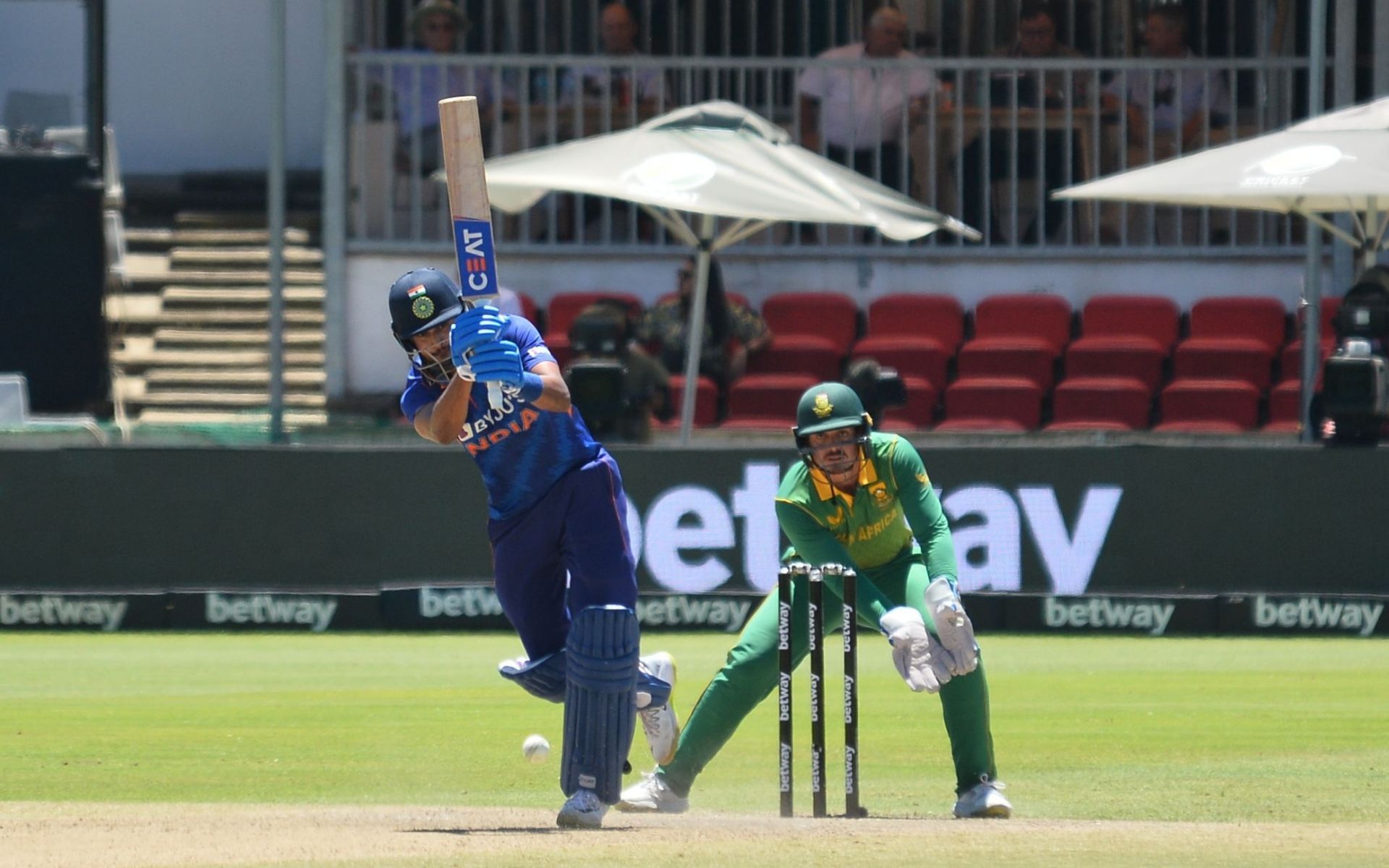 Shreyas Iyer during the ODI series against South Africa. Pic: Getty Images