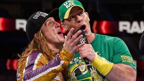 Riddle and John Cena during an episode of WWE RAW