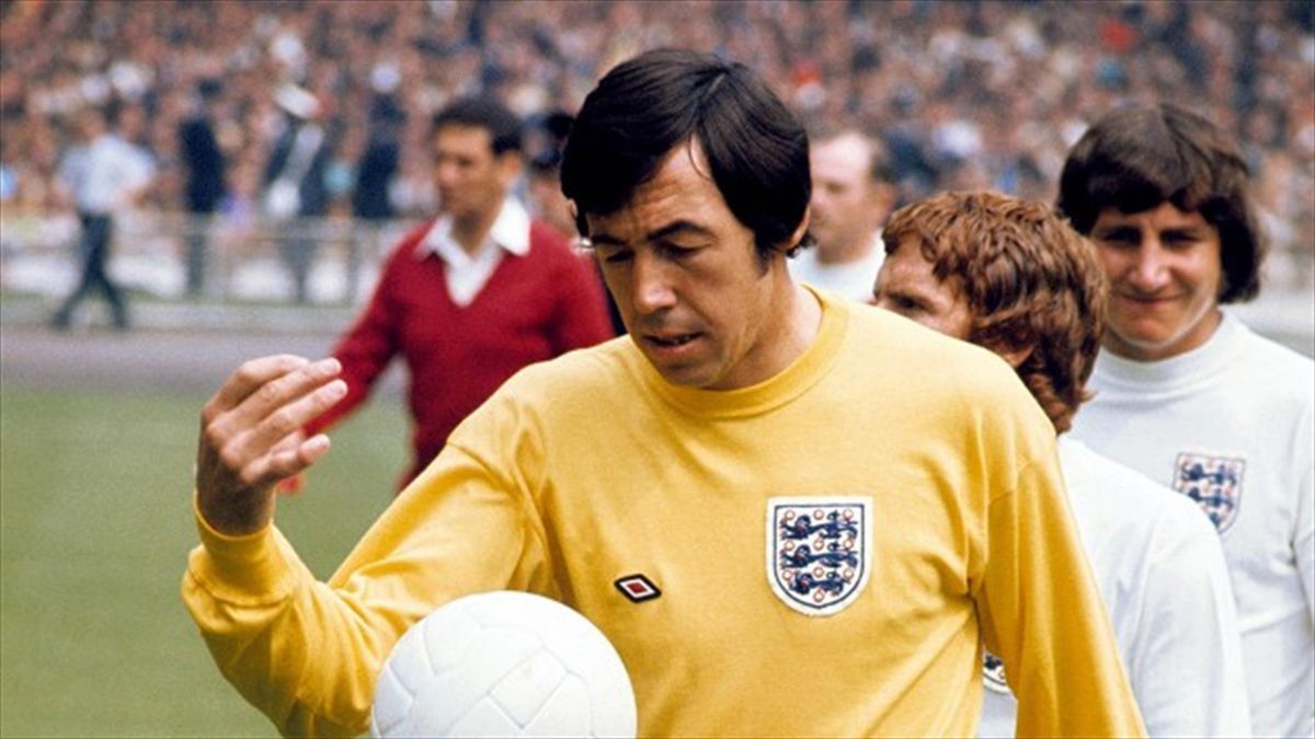 Gordon Banks, in action for England