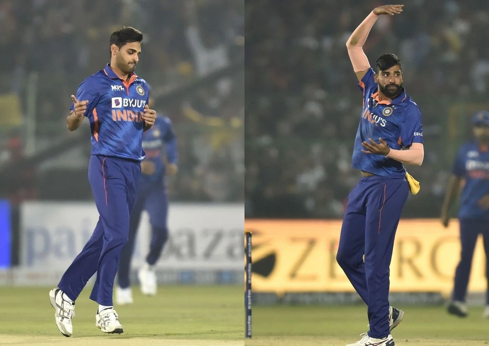 Bhuvneshwar Kumar (left) and Mohammed Siraj. Pics: Getty Images