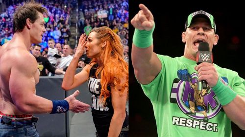 John Cena with the RAW Women's Champion Becky Lynch