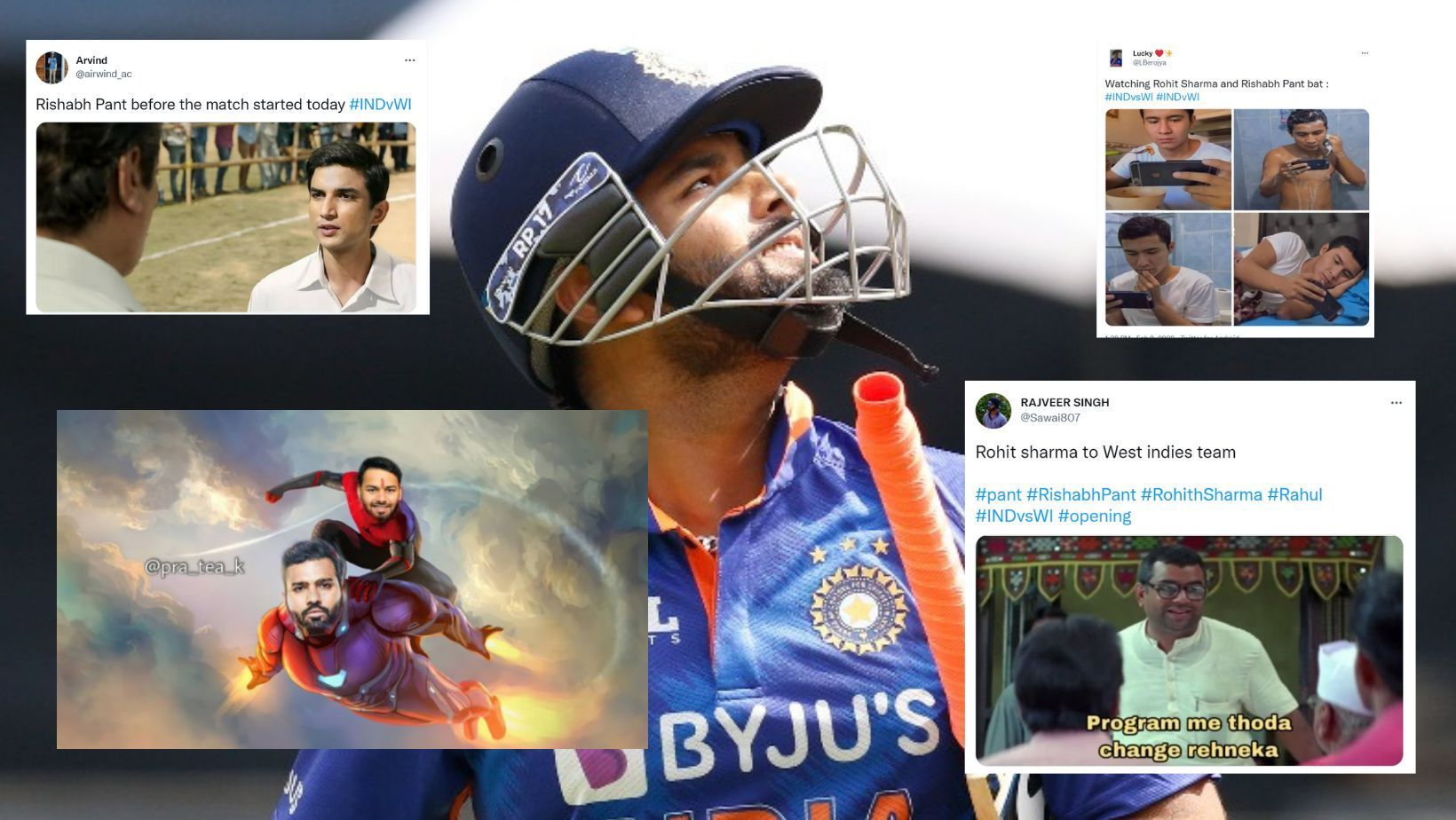 Memes galore as India opens with Rishabh Pant.