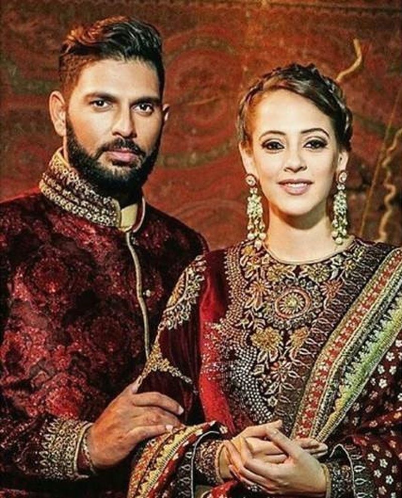 Former Indian cricketer Yuvraj Singh with his wife Hazel Keech [Image- Google]