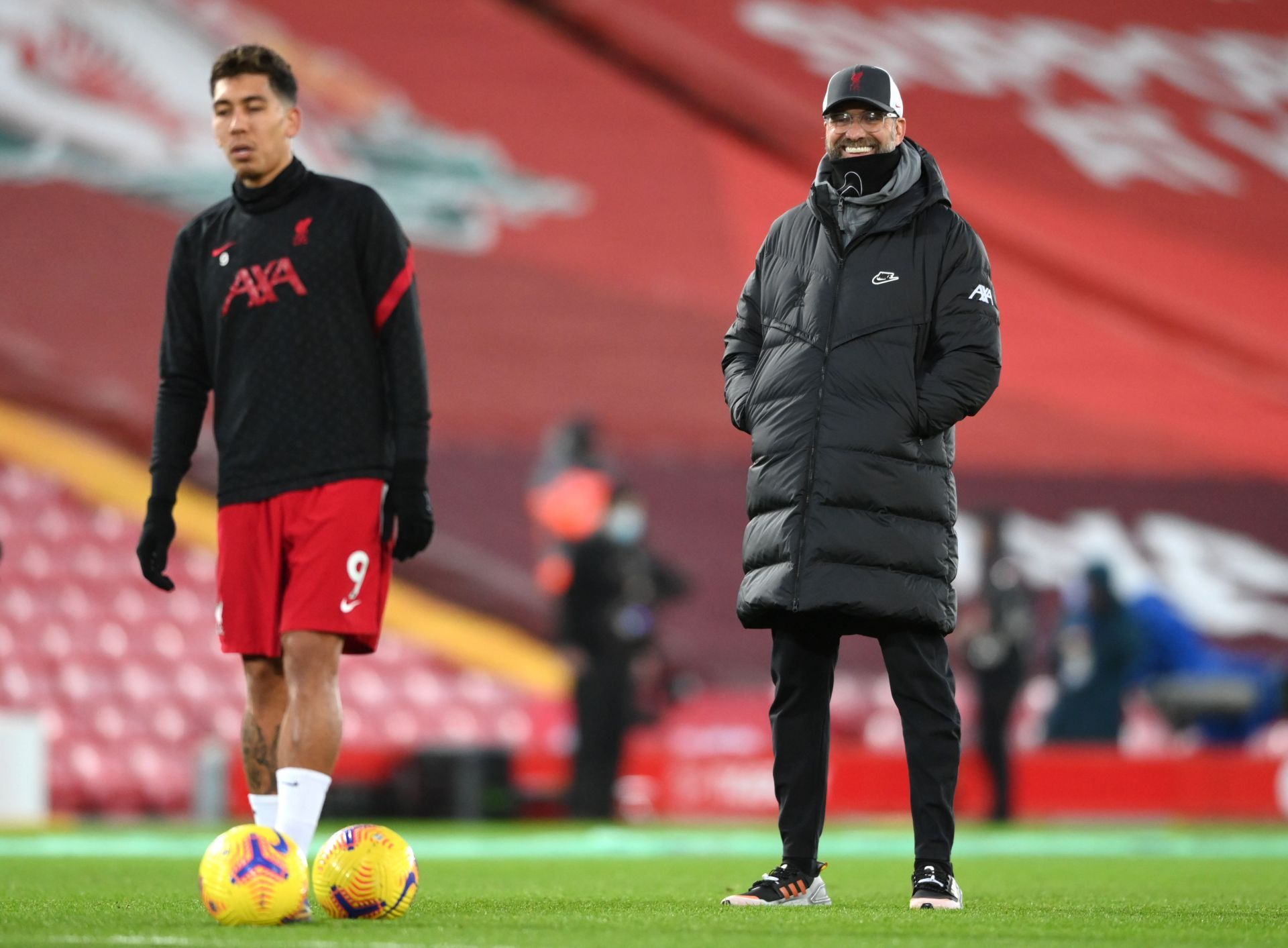 Roberto Firmino (left) has scored almost 100 goals under Klopp.