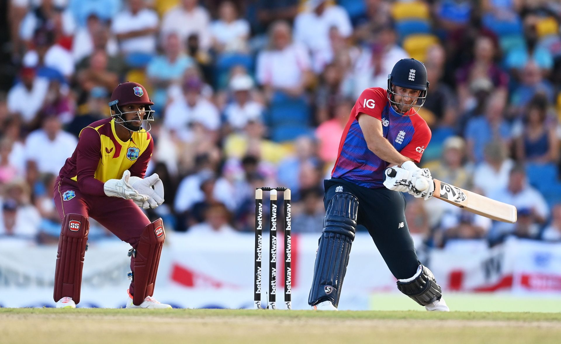 Liam Livingstone during the T20 series against West Indies. Pic: Getty Images