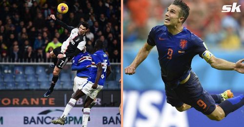 Cristiano Ronaldo and Robin van Persie have scored some sensational headed goals.