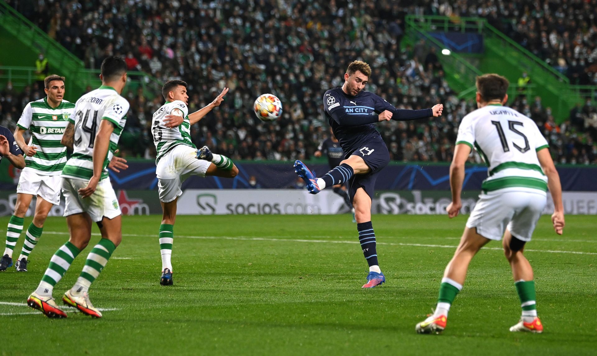 Manchester City defeated Sporting Lisbon 5-0 on Tuesday