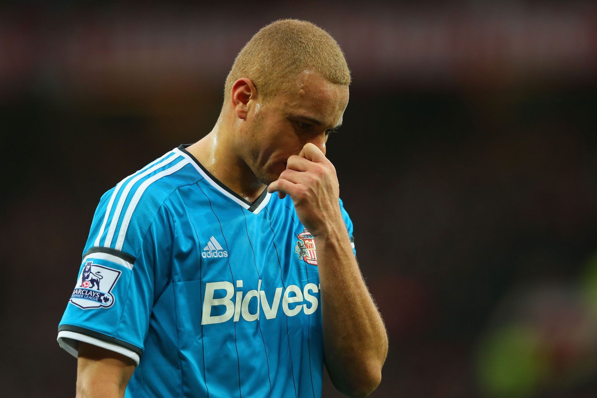 Wes Brown playing for Sunderland