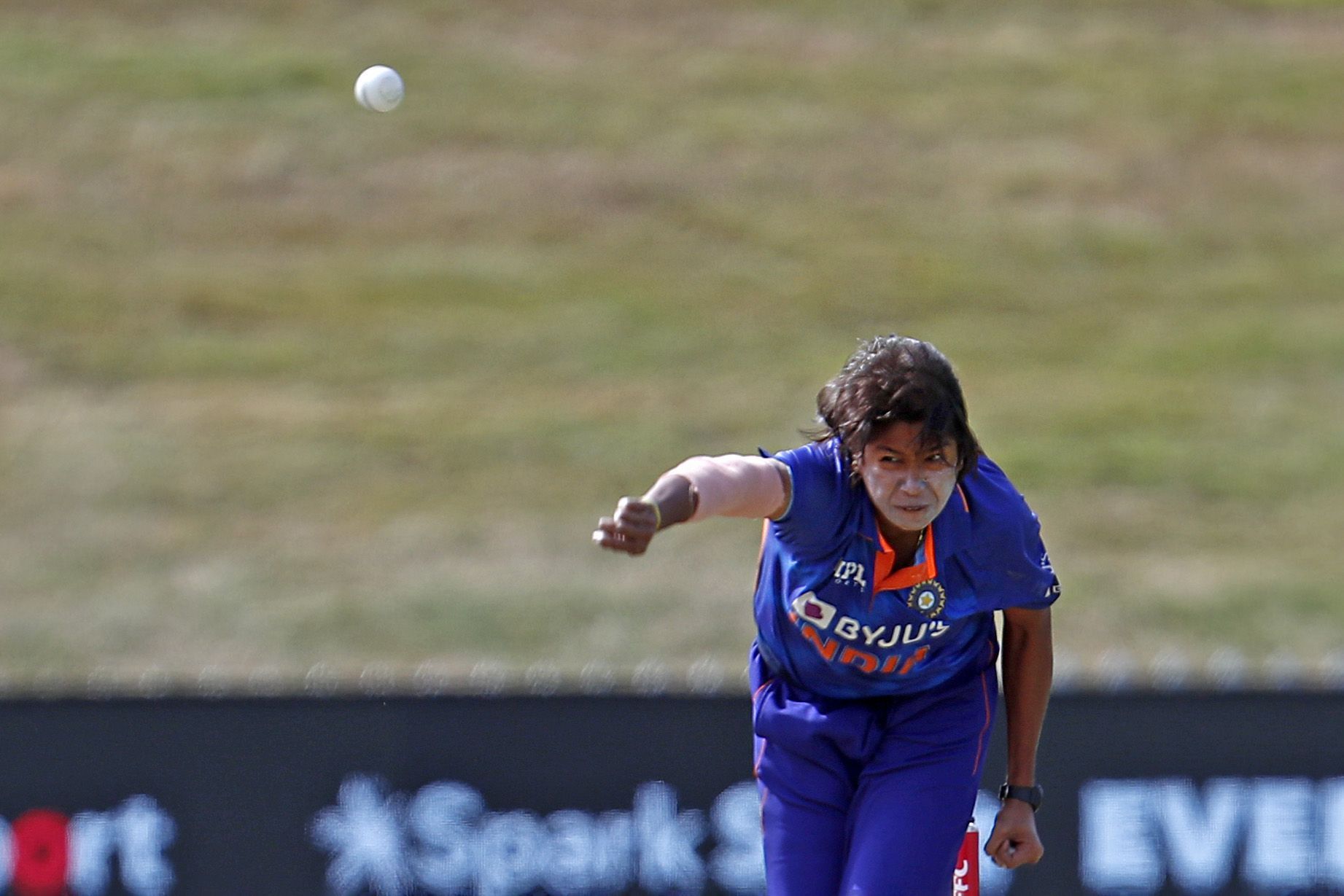 Jhulan Goswami during the ODI series against New Zealand. Pic: Getty Images