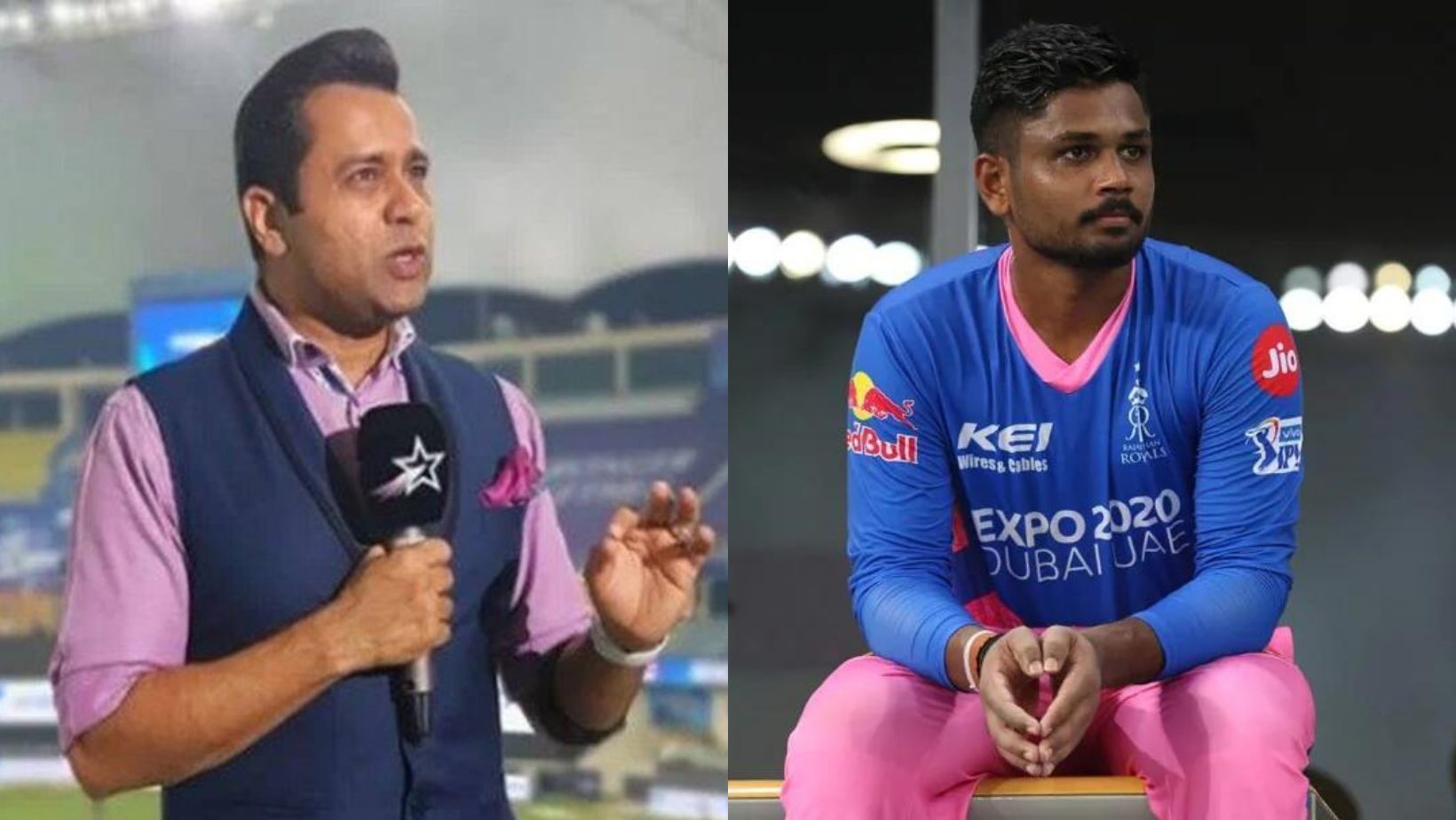 Aakash Chopra (L) and Sanju Samson.