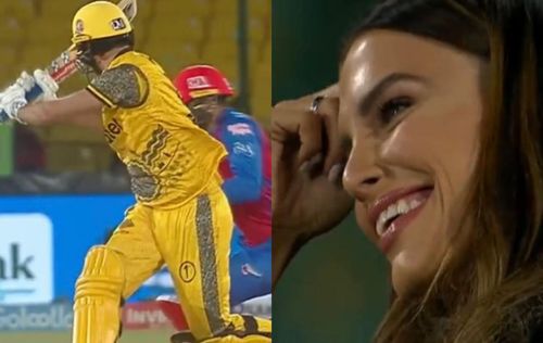 Erin Holland's reaction went viral on social media during Peshawar Zalmi's game. (Image: Twitter)