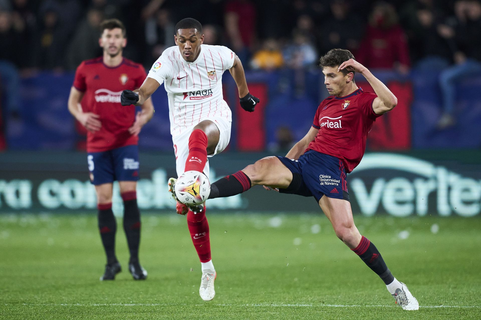 Martial in action for Sevilla