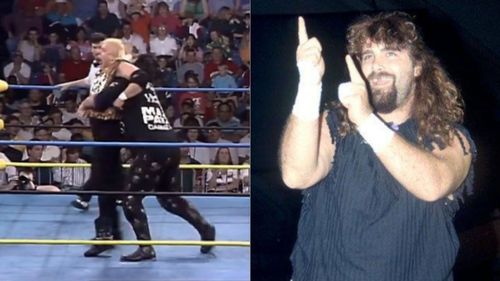 Brian Knobbs and Maxx Payne (left); Mick Foley (right)