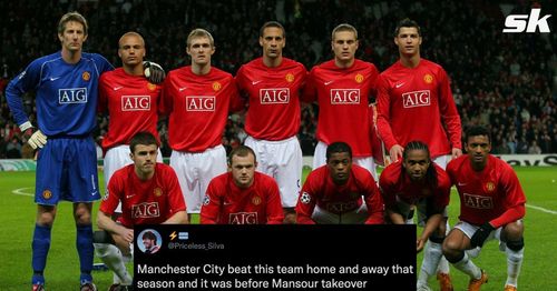 Fans are not happy with Manchester United's 2007-08 squad being named best Premier League side ever