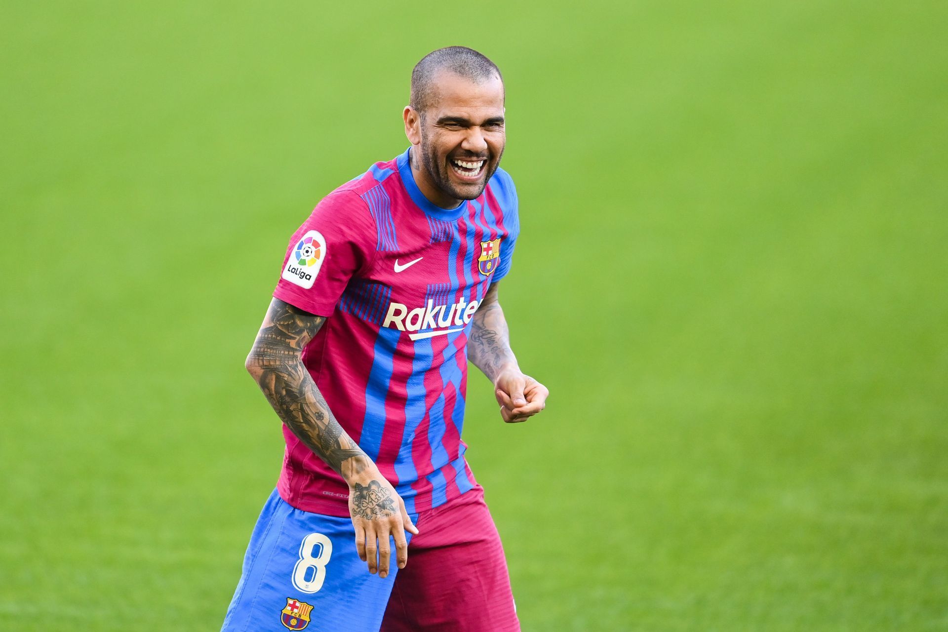 Dani Alves scored his first La Liga goal since 2013 in the win over Atletico Madrid