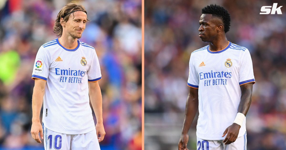 Luka Modric (L) and Vinicius Jr. will be key for Real Madrid against PSG