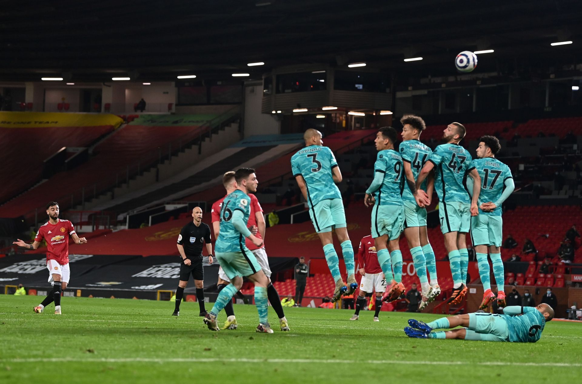 Fernandes scored a brilliant free-kick against Liverpool last season.