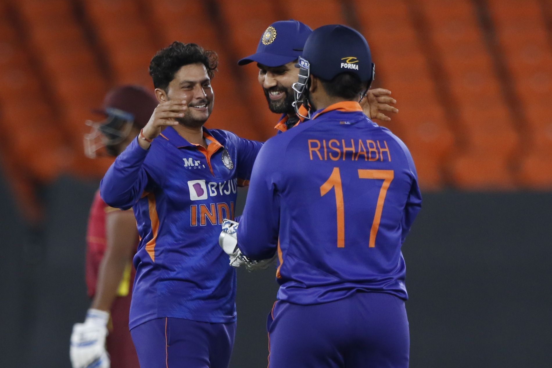 Team India during the ODI series against West Indies. Pic: BCCI