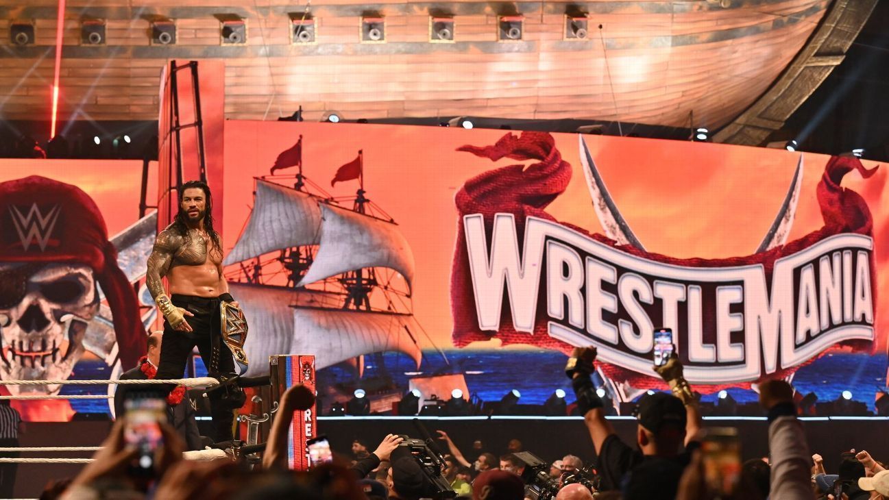 Roman Reigns at last year&#039;s WrestleMania