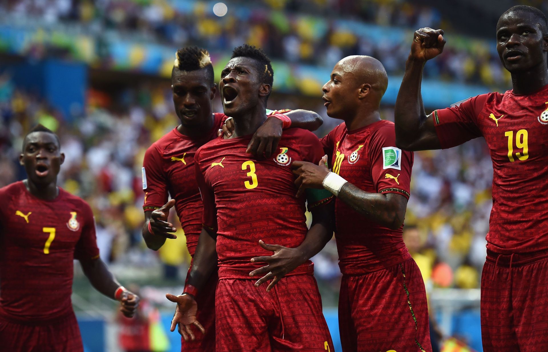 Ghana jubilates at the 2014 FIFA World Cup Brazil