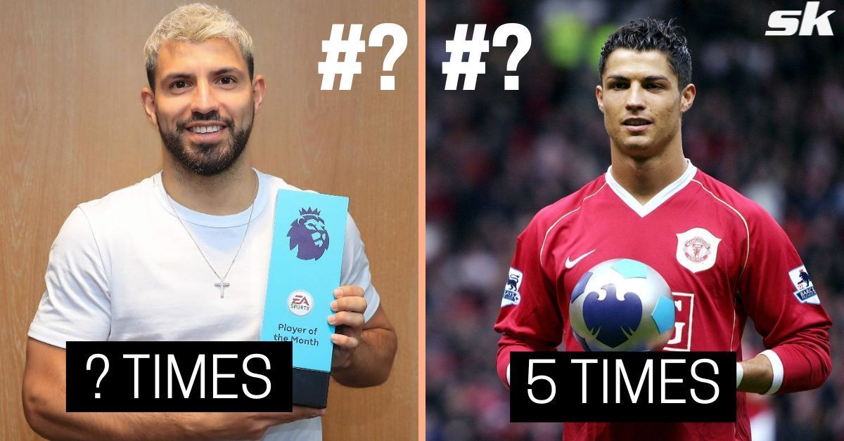 Footballers that have been awarded the Player of the Month award the most times