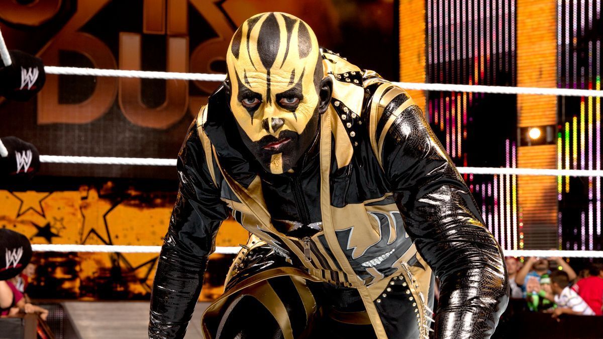 WWE Superstar Goldust prepares for a match