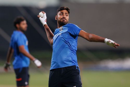 Avesh Khan during India's fielding session ahead of T20I series vs West Indies (Credit: BCCI)