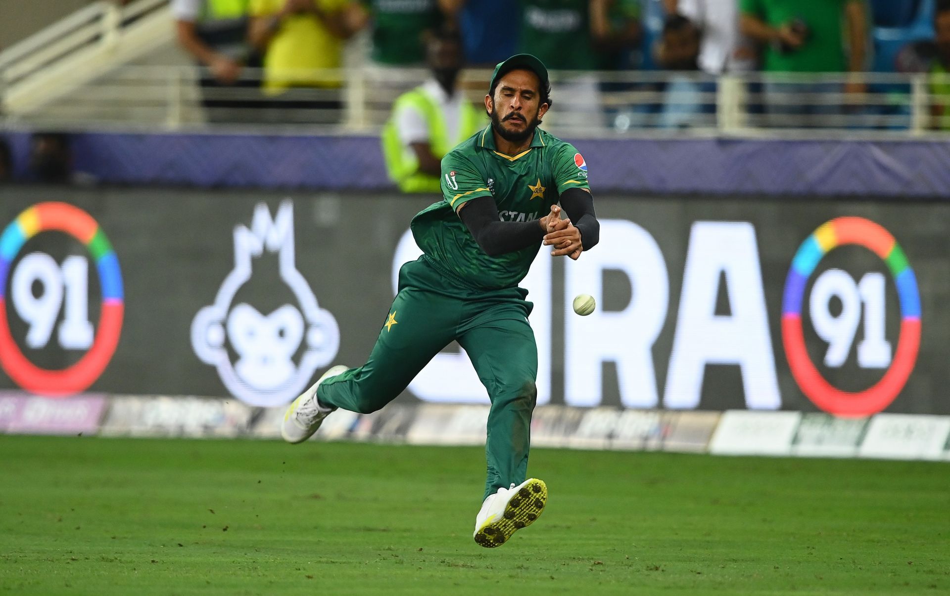 The dropped catch that broke Pakistan&rsquo;s heart. Pic: Getty Images