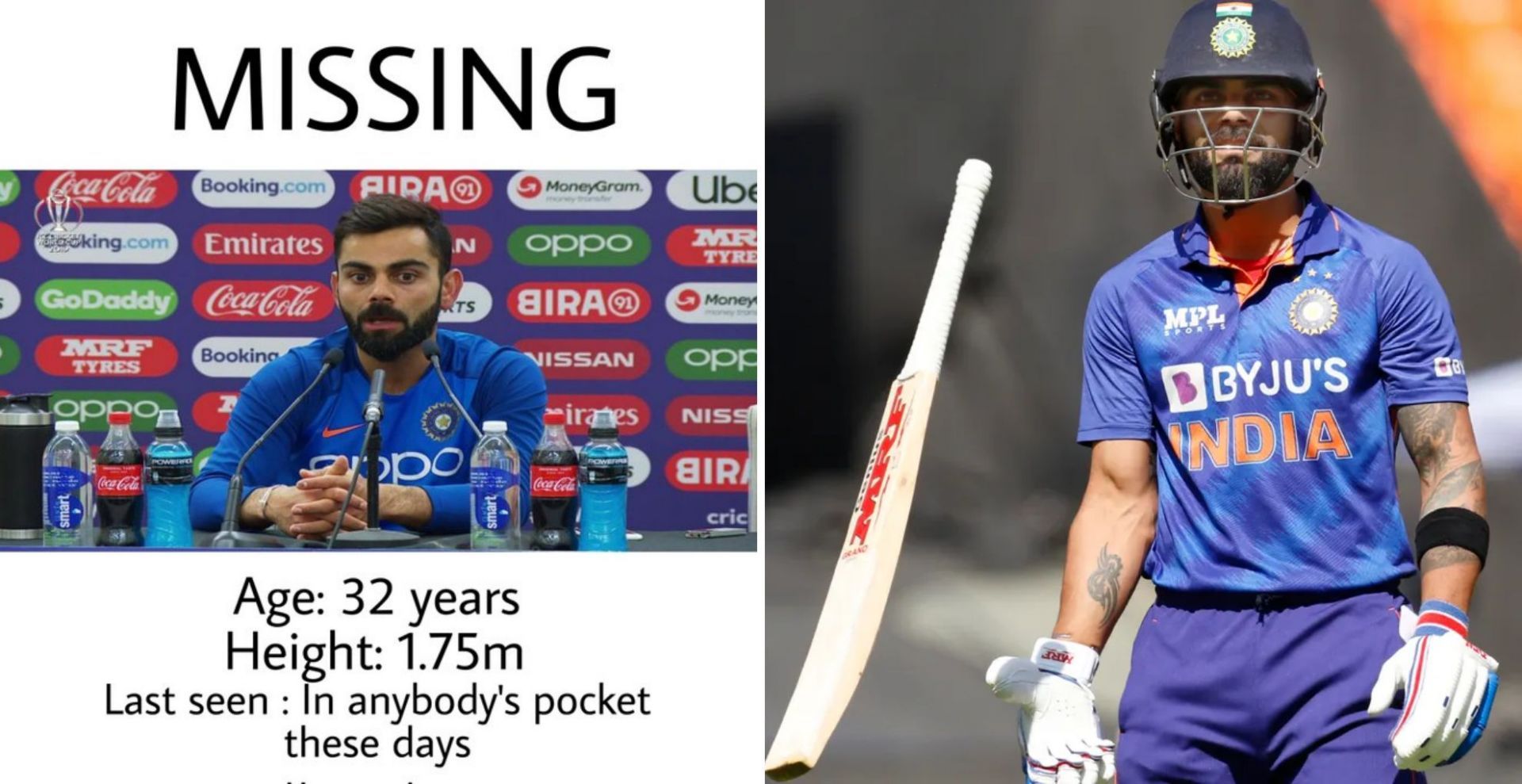 Virat Kohli&#039;s poor form with the bat continues