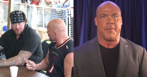 The Undertaker, Stone Cold Steve Austin, and Kurt Angle.