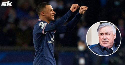 Real Madrid boss Carlo Ancelotti was in awe of PSG star Kylian Mbappe