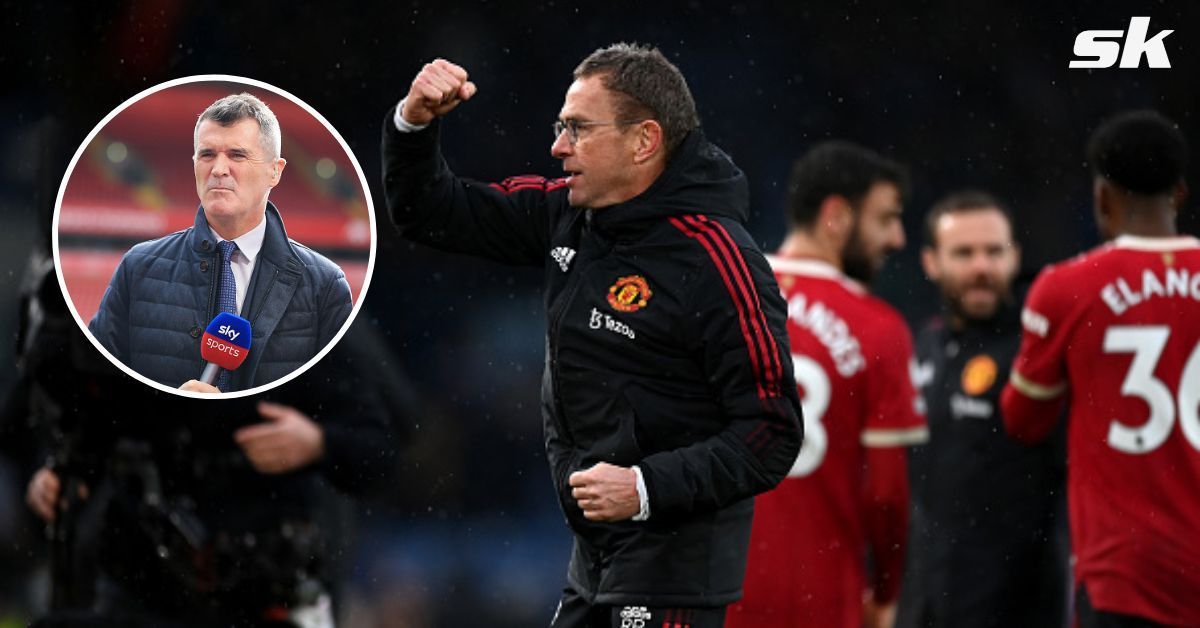 Manchester United interim boss Ralf Rangnick; [inset] Roy Keane