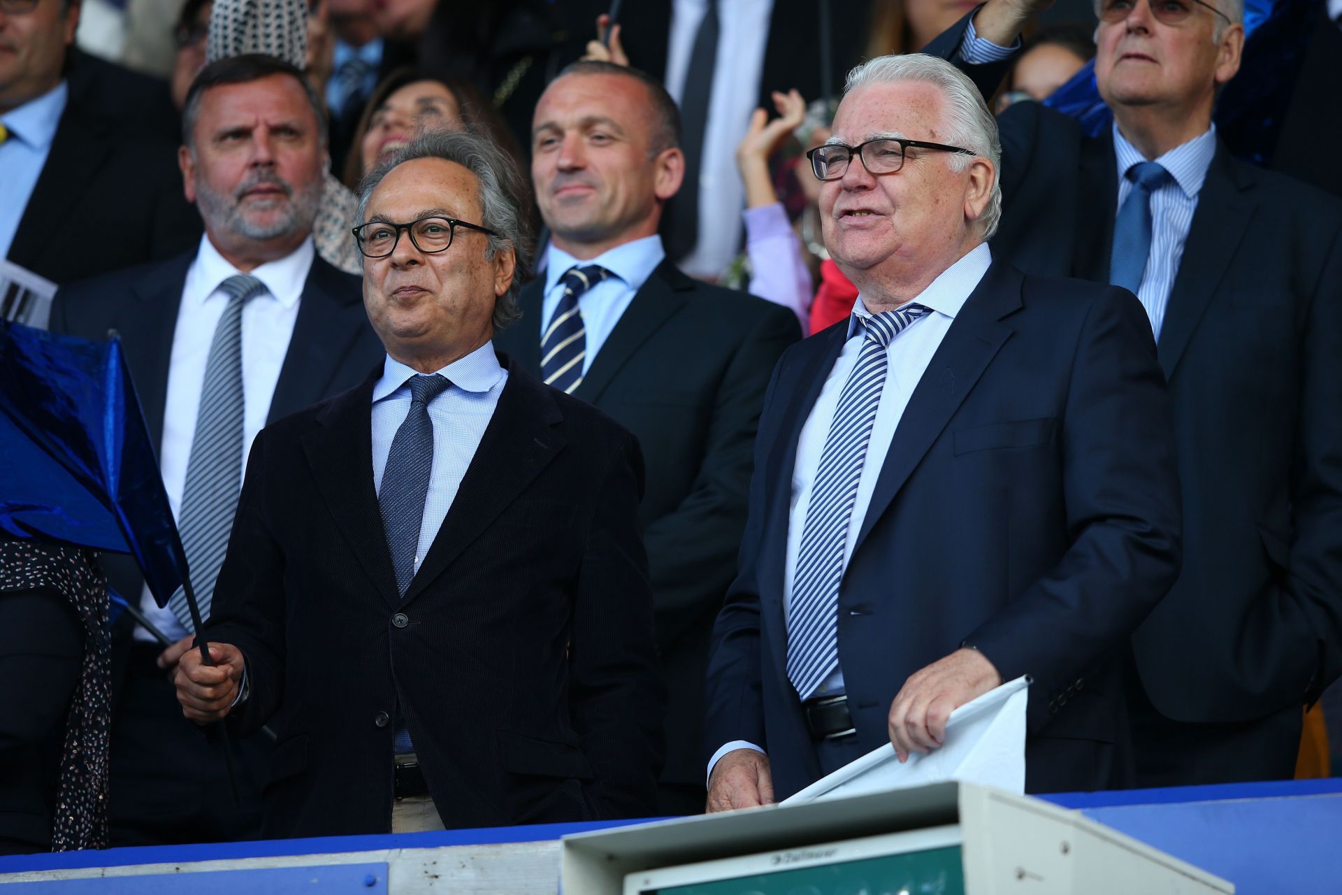 Farhad Moshiri (left) has splurged money on Everton but, to no avail