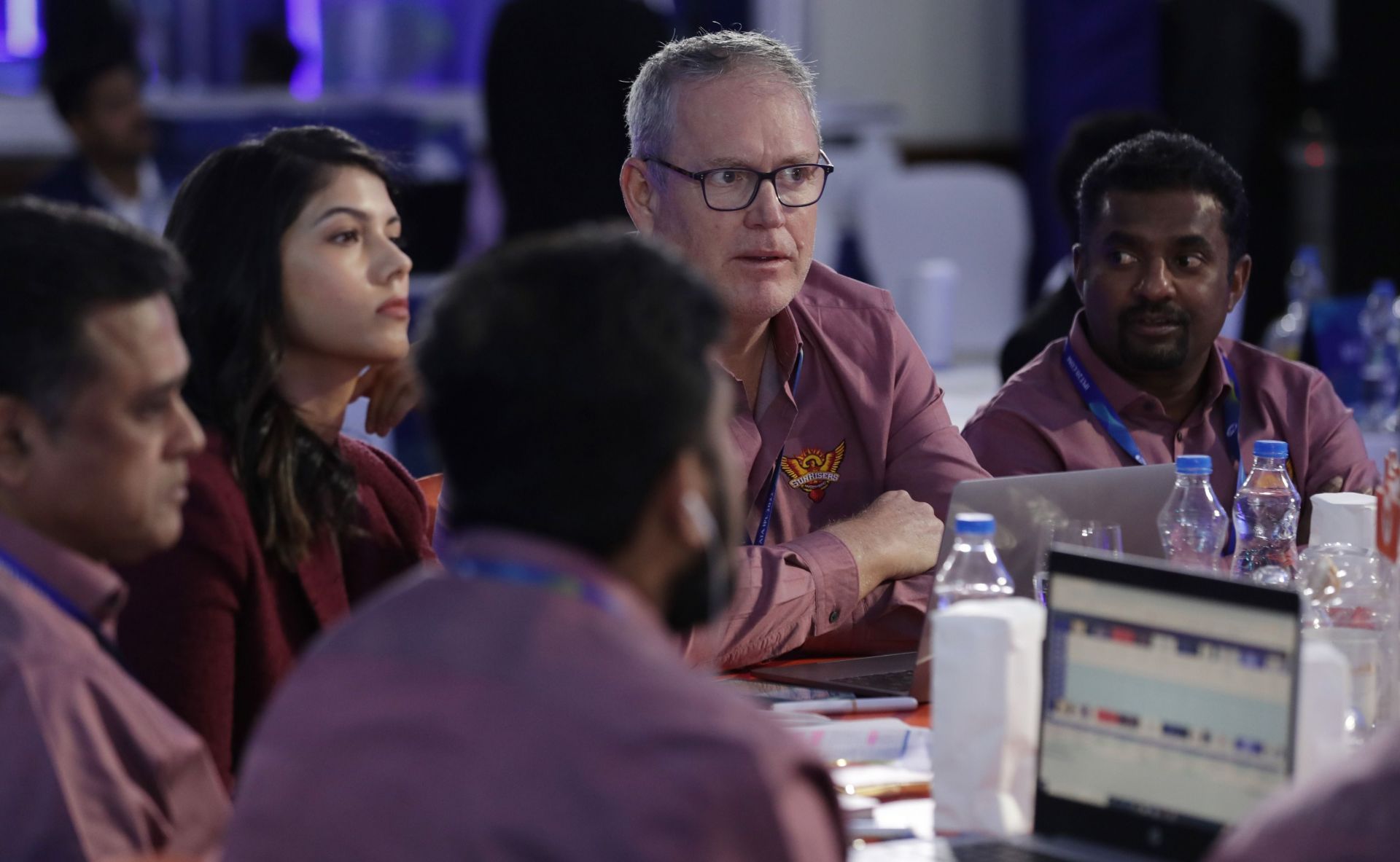 Sunrisers Hyderabad thinktank at the recently conducted IPL 2022 auction [P/C: iplt20.com]