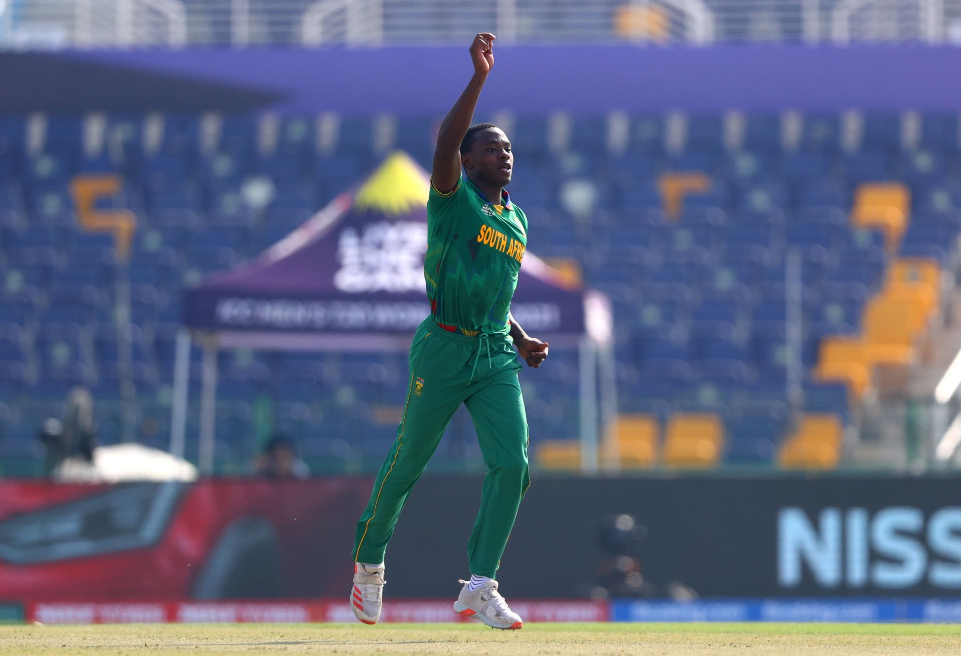 Kagiso Rabada during the T20 World Cup. Pic: Getty Images