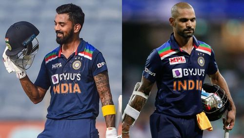 KL Rahul (L) and Shikhar Dhawan will miss the first ODI.