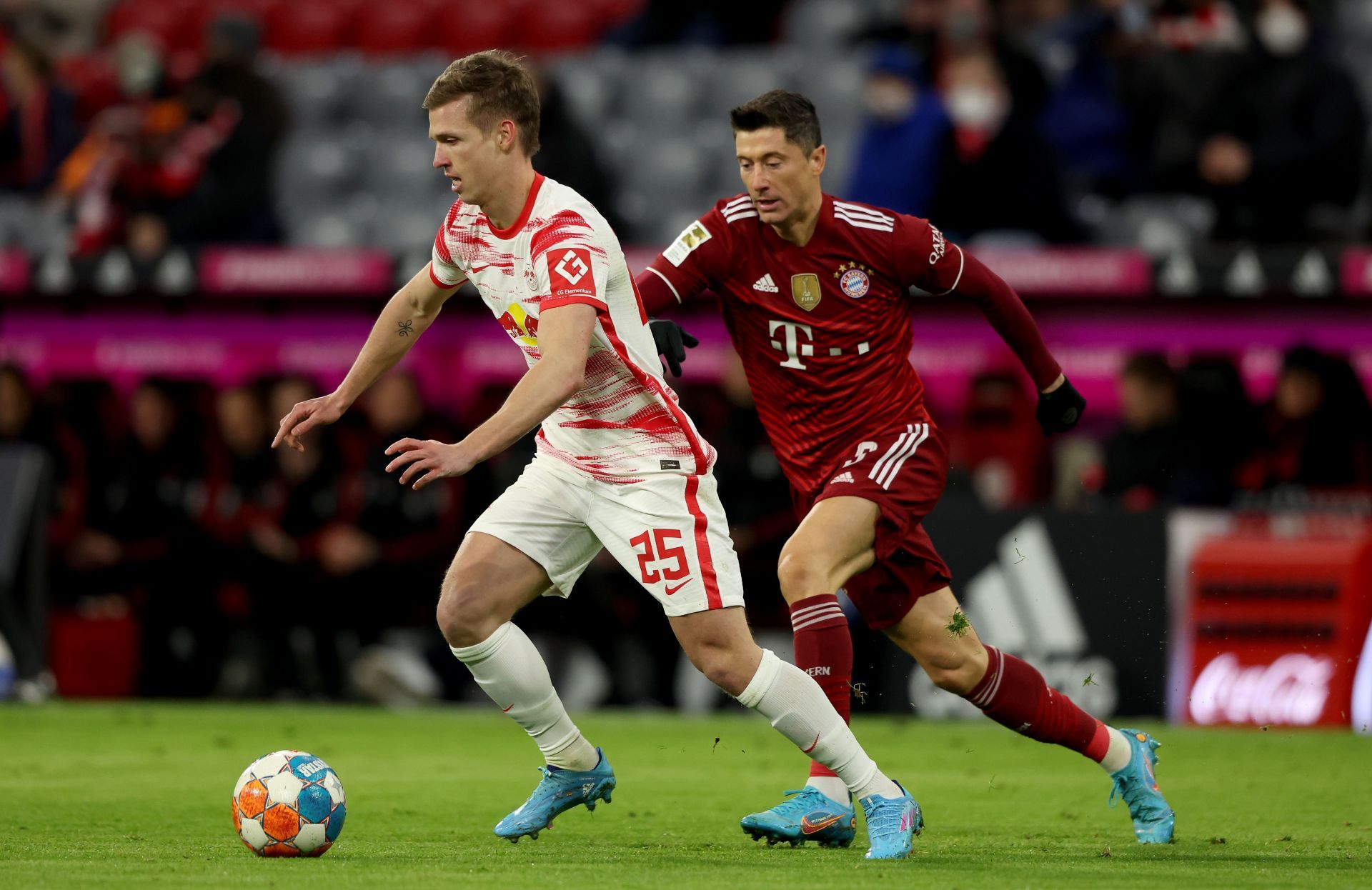 Robert Lewandowski in action for Bayern Munich