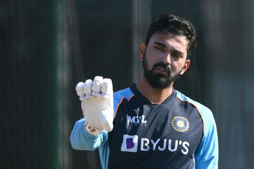 KL Rahul in action during an India Nets Session