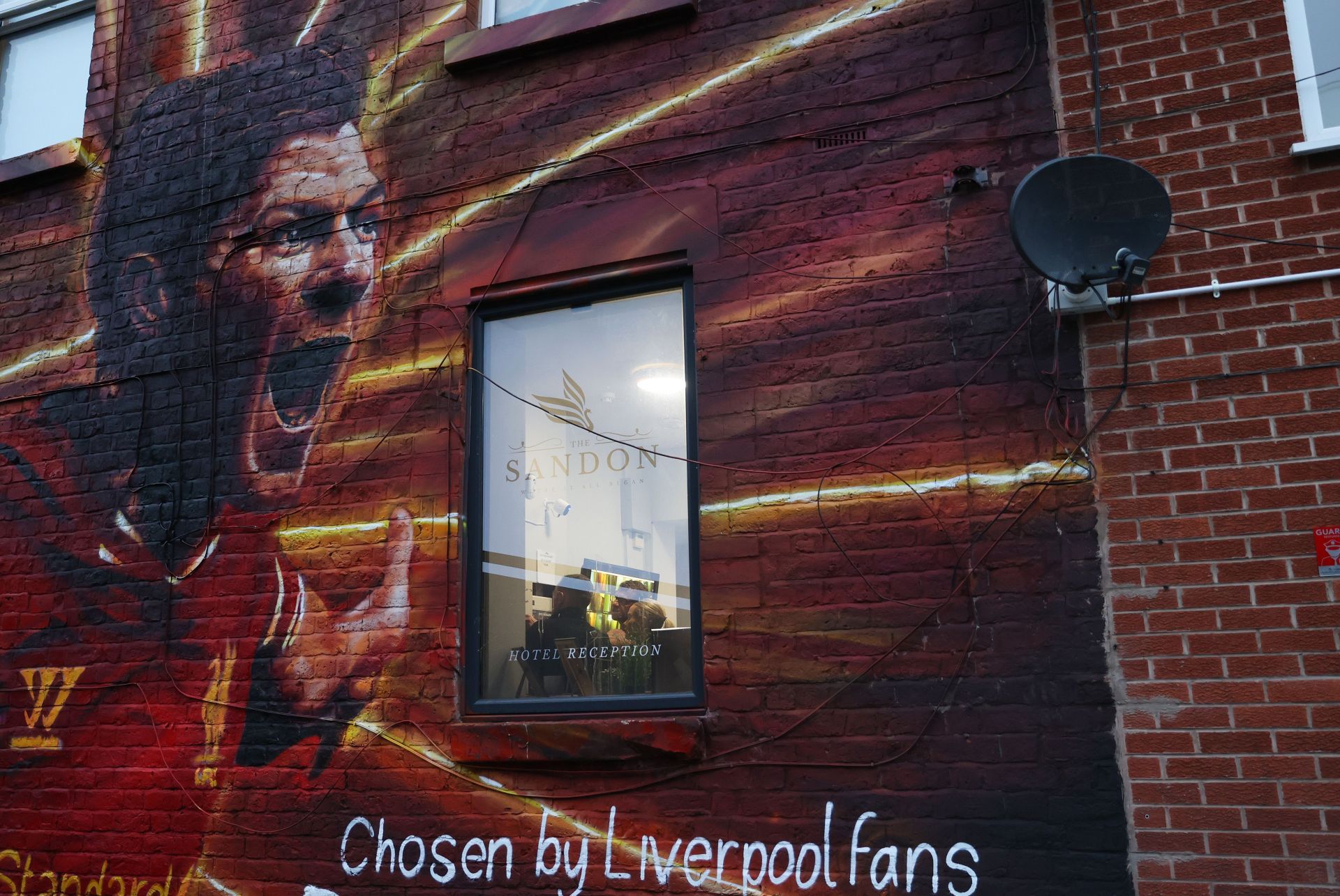 A mural of Steven Gerrard in Liverpool