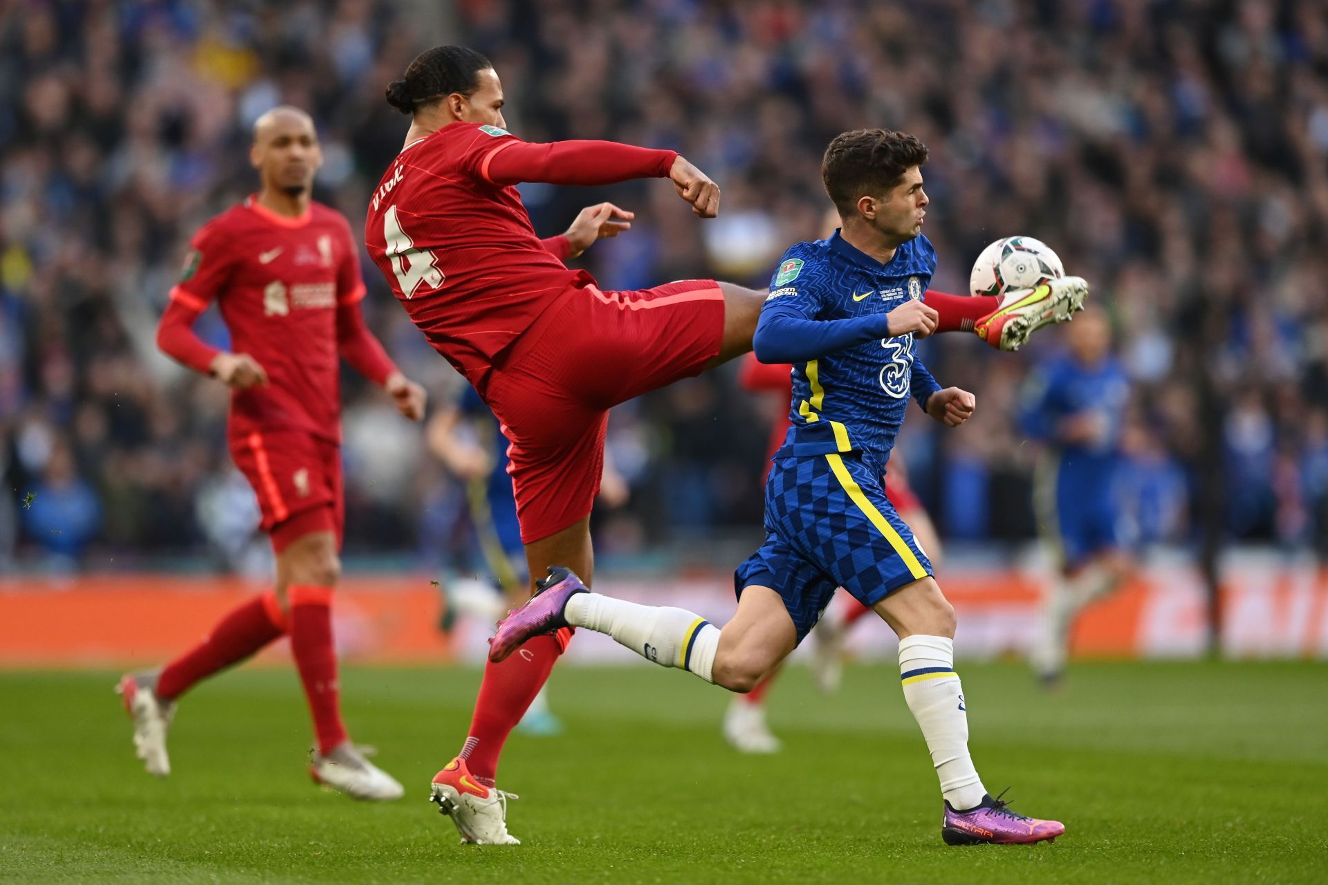 Van Dijk in action for the Reds