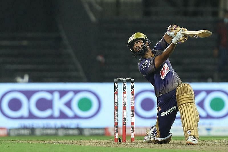 Rahul Tripathi batting for KKR. Pic: IPLT20.COM