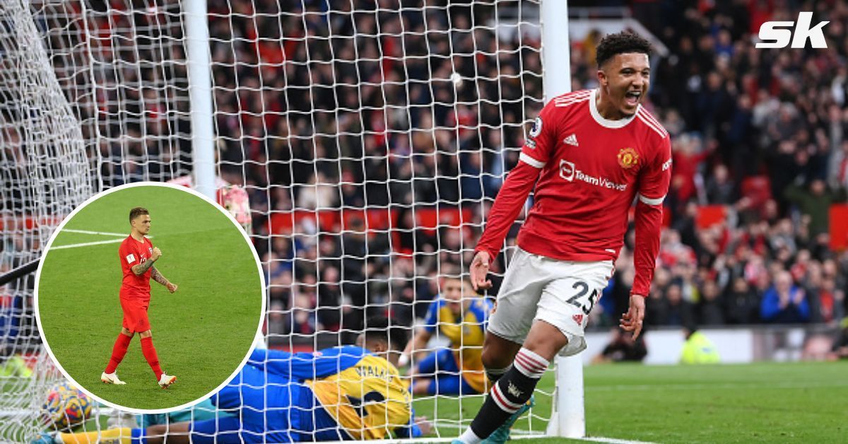 Kieran Trippier lauds Jadon Sancho for his performances for Manchester United in recent weeks.