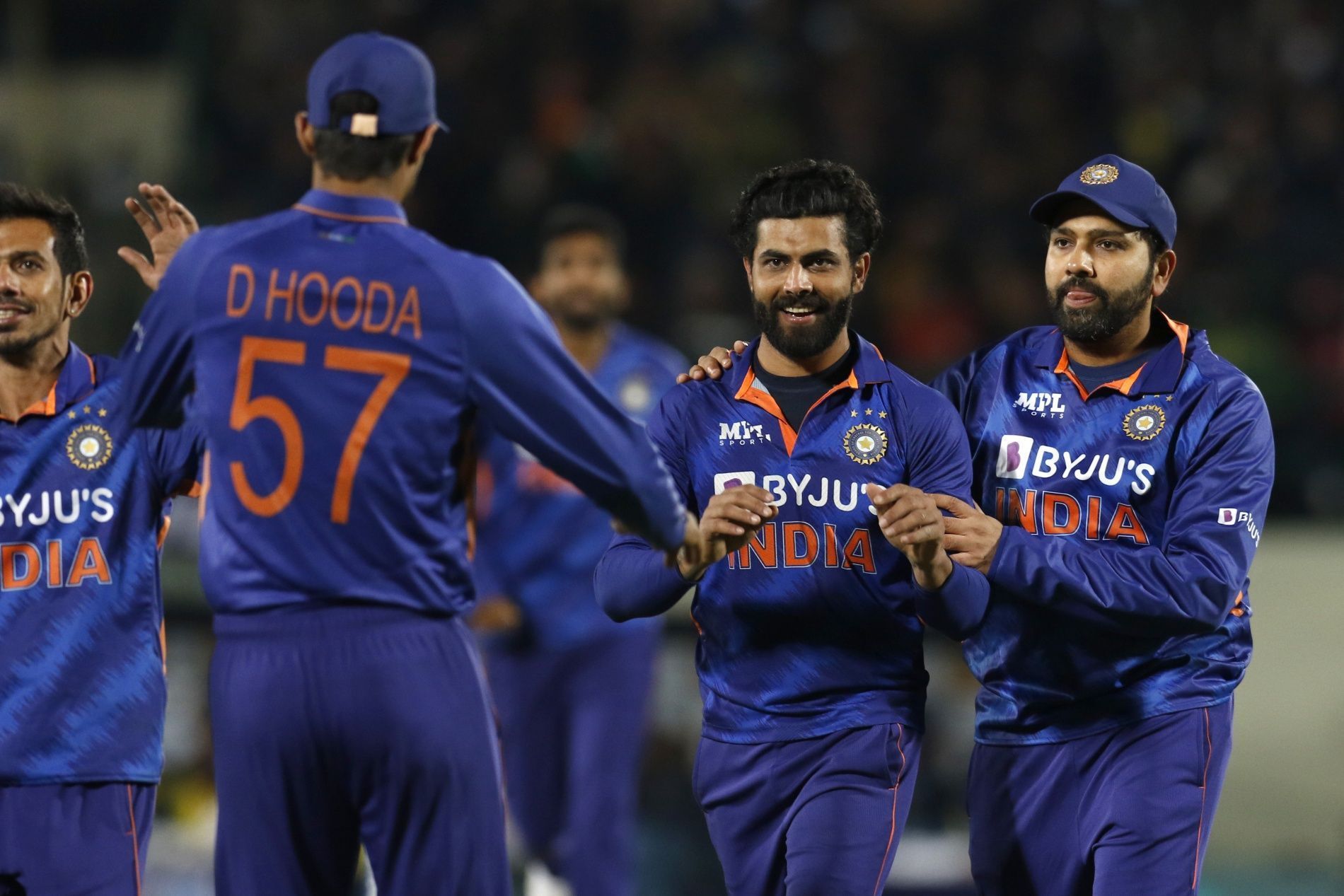 Team India during the 2nd T20I. Pic: ICC