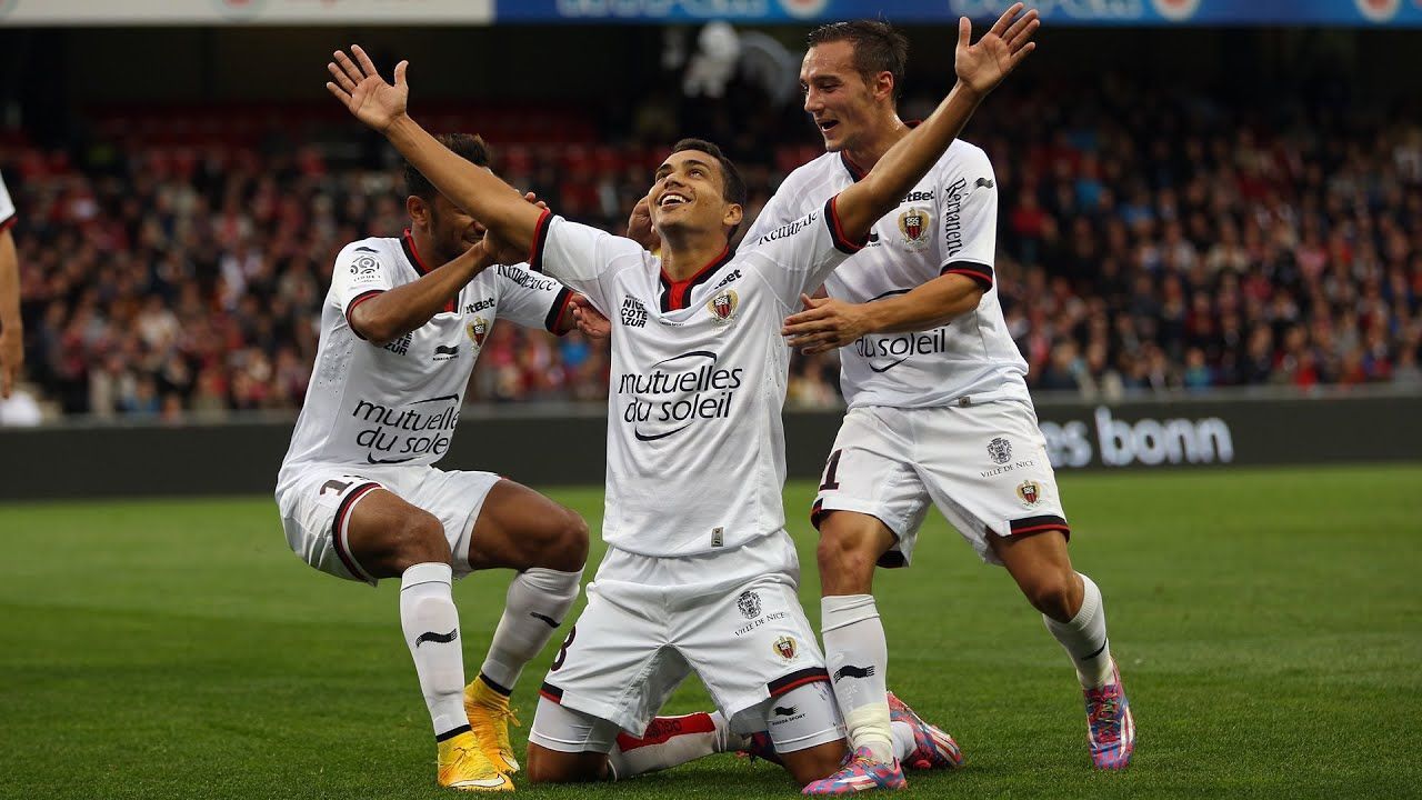 Carlos Eduardo celebrates after scoring five goals against Guingamp