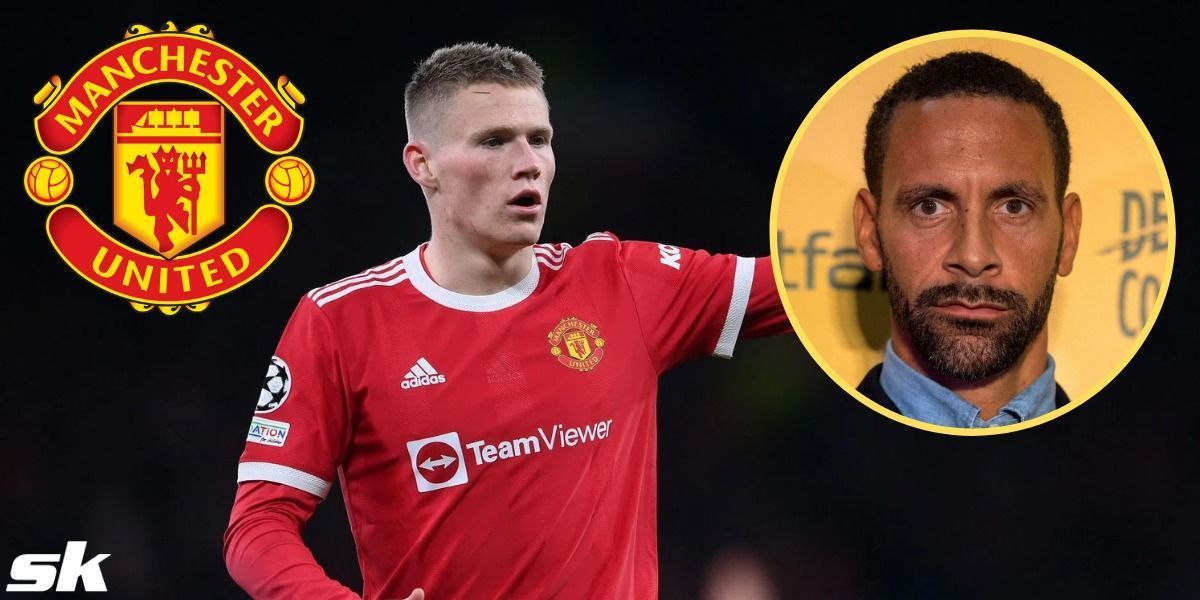 Manchester United midfielder Scott McTominay; (inset) Rio Ferdinand.