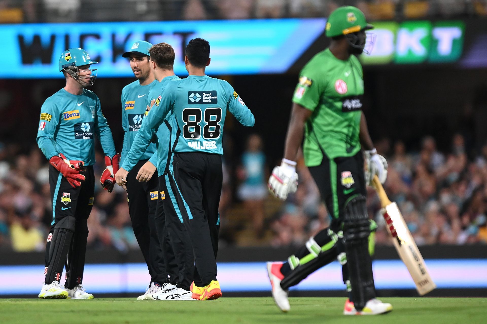 Andre Russell in action during the BBL - Heat v Stars